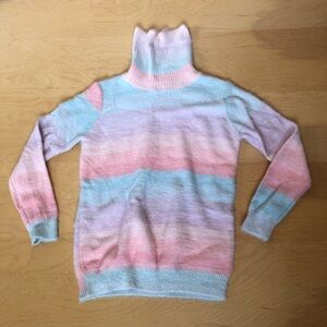 Papa Vancouver Pastel Striped Turtleneck Sweater